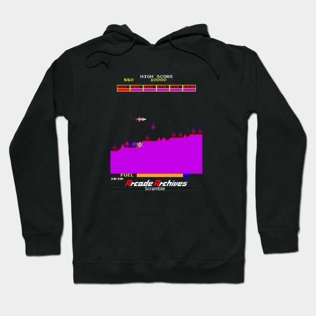 Mod.8 Arcade Scramble Space Invader Video Game Hoodie by parashop